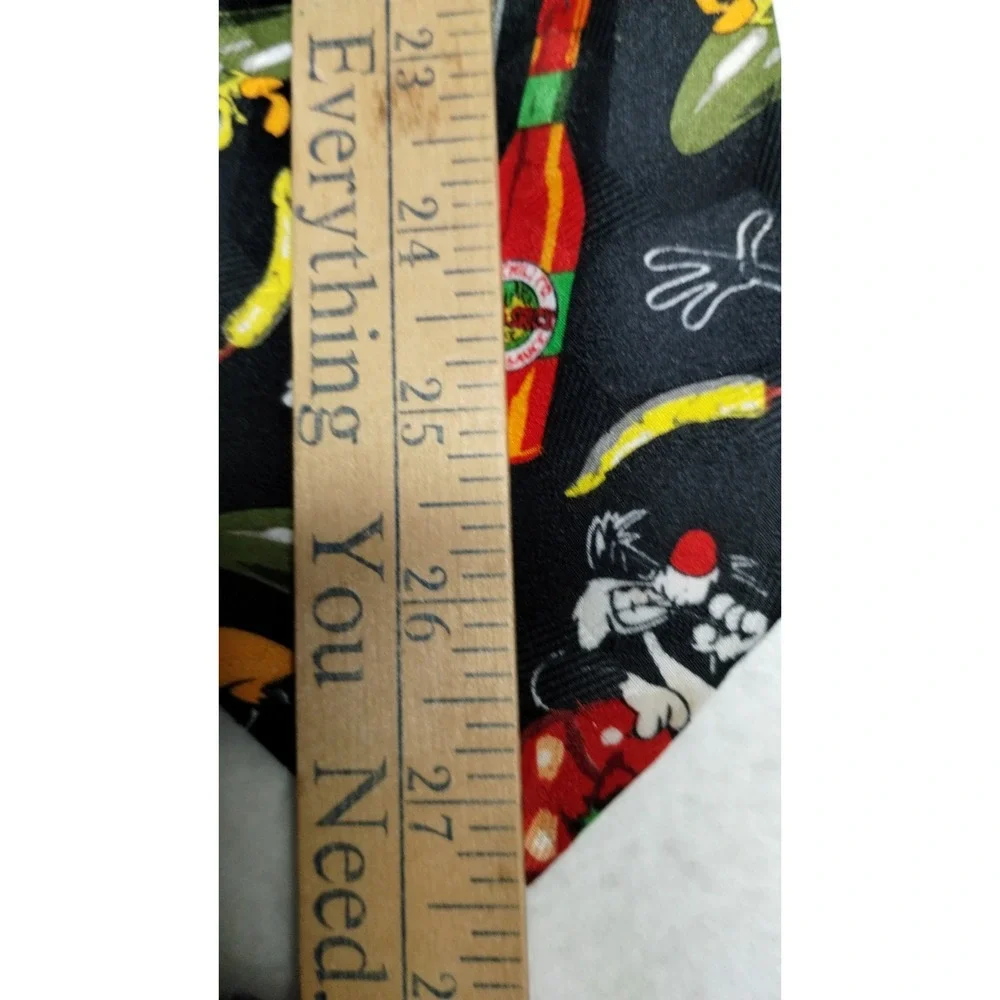 Looney Tunes Novelty Necktie Bugs Bunny Taz Hot Sauce 1996‎ Cartoon Tie